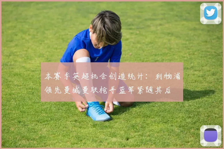 本赛季英超机会创造统计：利物浦领先曼城曼联枪手蓝军紧随其后